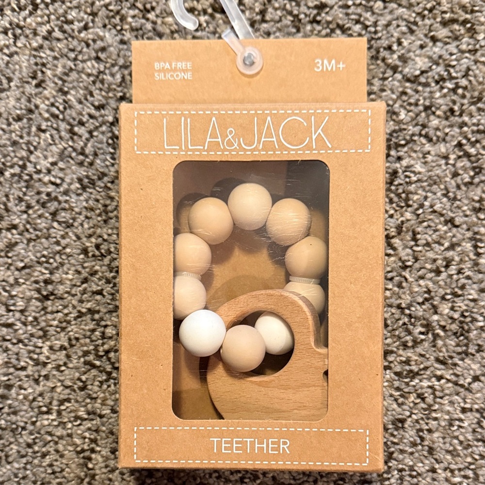 Lila & Jack Natural Wood Teether for Kids